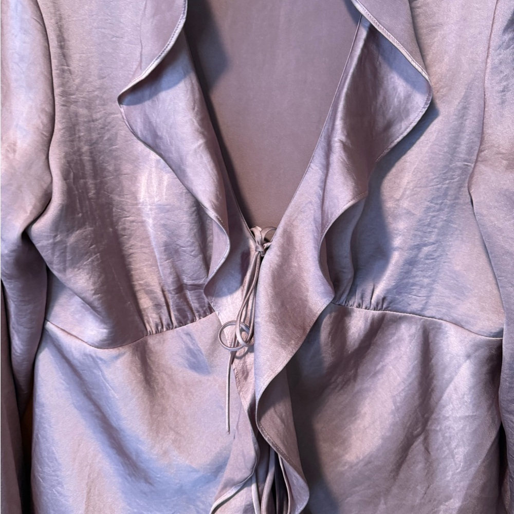 Lavender Ruffle Blouse - Picture 2 of 4